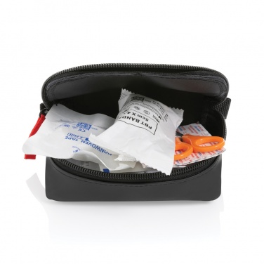 Logo trade promotional product photo of: RCS recycled nubuck PU pouch first aid set mailable
